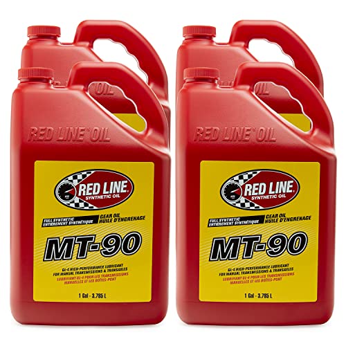 レッドライン　ギアオイル　75W90 4本セット Amazon.co.jp: Red Line MT-90 ギアオイル 75W90 GL-4 1 Gallon (128